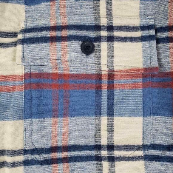 LL Bean Shirt Men’s Blue Plaid Flannel Long Sleeve Button Down Size Large L - Picture 5 of 11